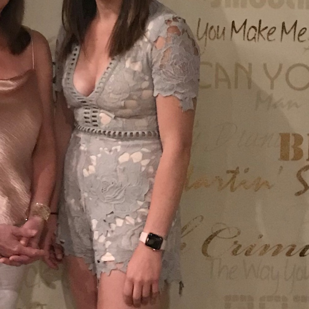 Lace romper.